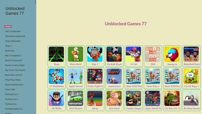 Unblocked Games 77